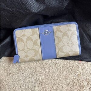 Coach Beige and Blue Wallet